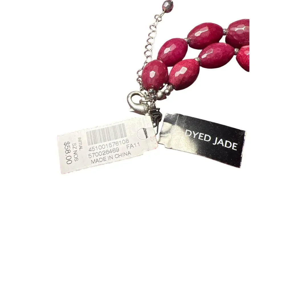 White House Black Market Dyed Jade necklace NWT